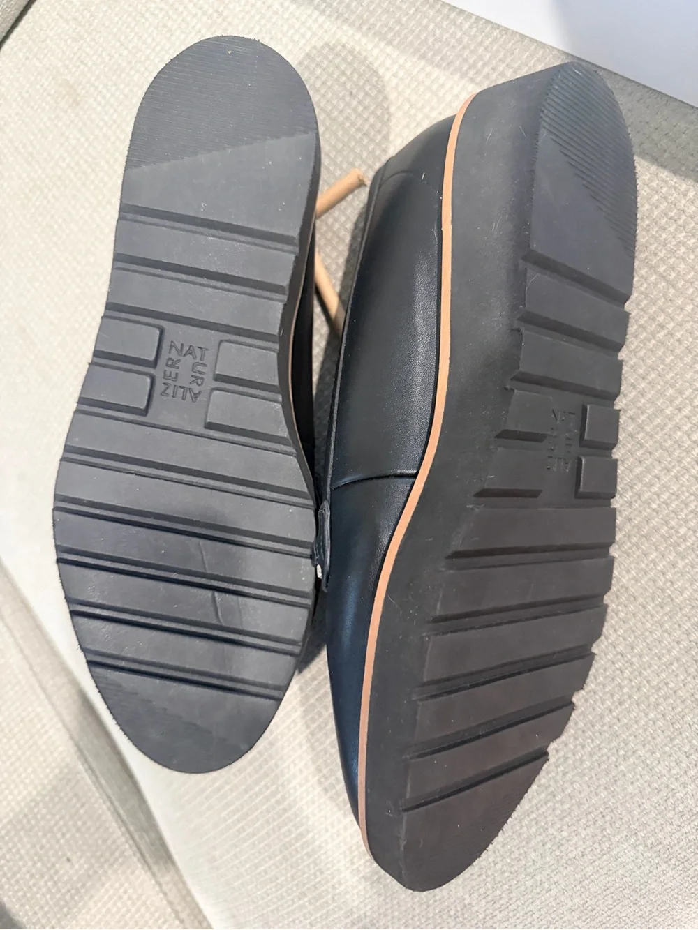 Naturalizer Metallic Bronze Slip-On Lug Sole Loafers